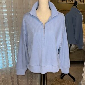 Light Blue Quarter-Zip Pullover